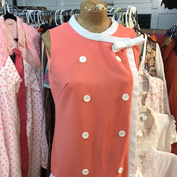 Authentic Vintage - Mod style 1960’s - sleeveless, drop waist, Twiggy dress - Picture 7 of 11